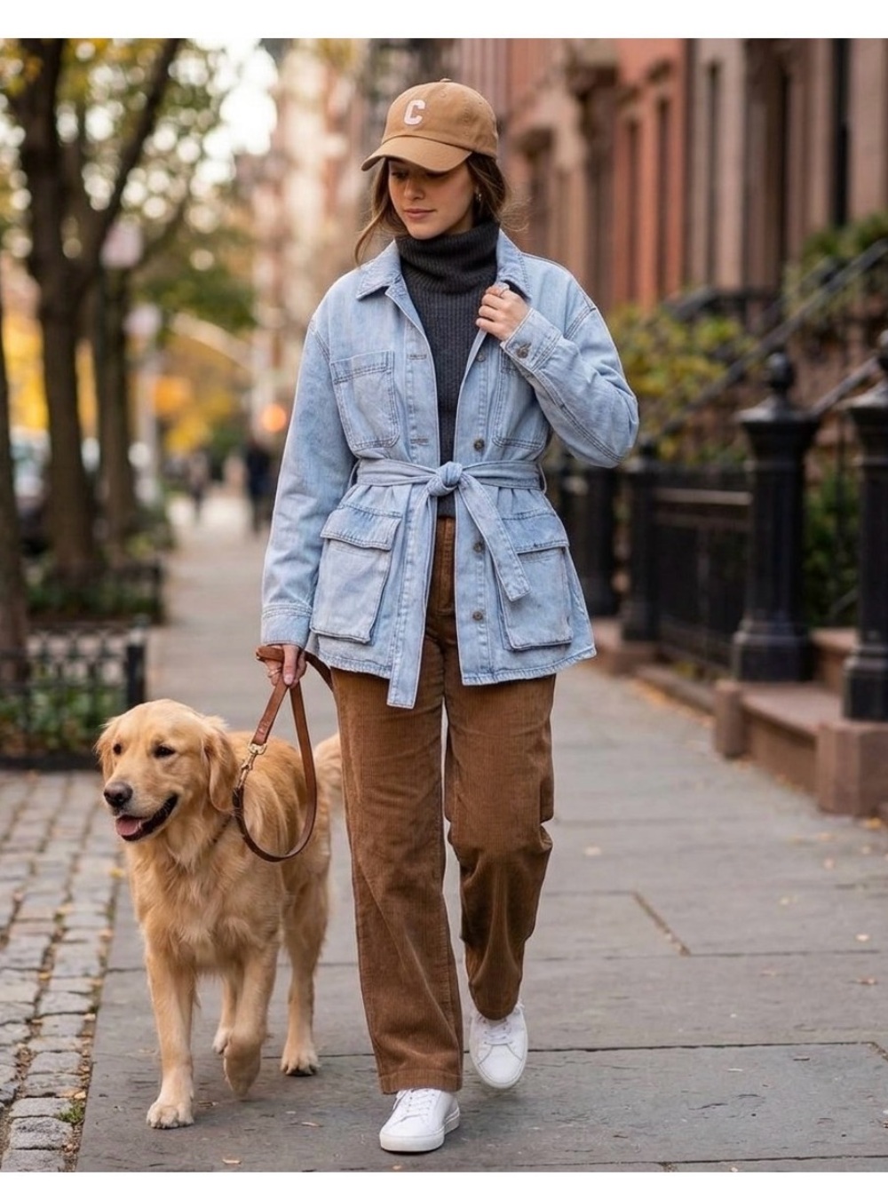 ZARA Denim Utility Jacket Chore Jacket Barn Coat Belted